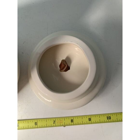 Mud Pie Bistro Cookie Jar 2017 White w/ Brown Leather 9” Tall New NWT - Picture 12 of 14